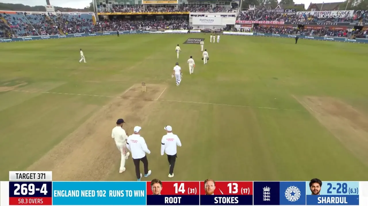 England need 102 runs in third session