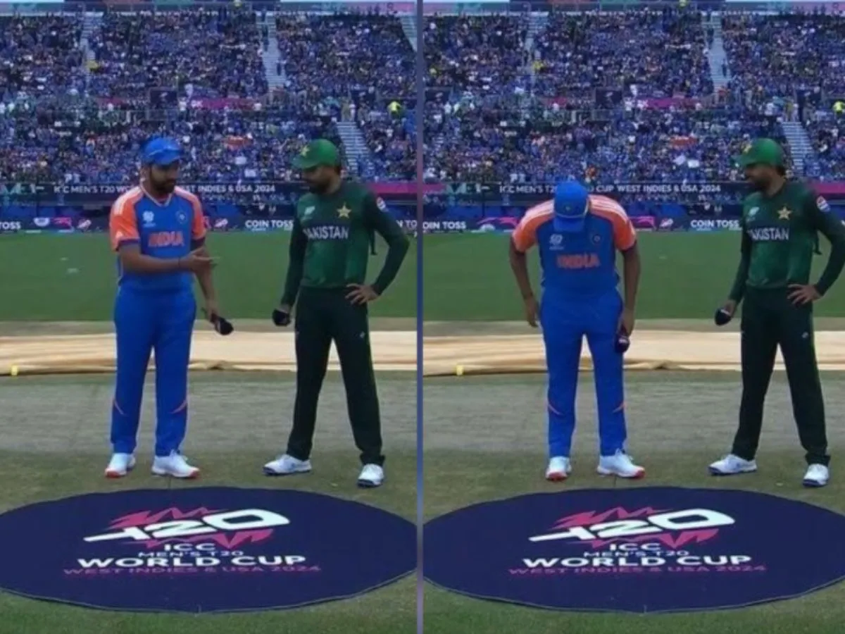 Rohit Sharma forgets coin during toss
