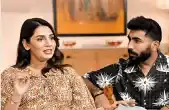 Jasprit Bumrah and Sanjana Ganesan
