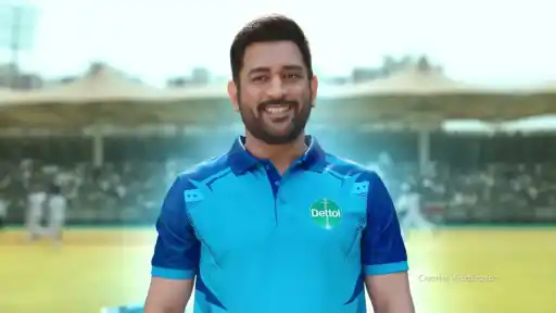 MS Dhoni ad in dettol’s icy cool summer