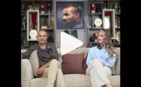 Shikhar Dhawan and Sophie Shine