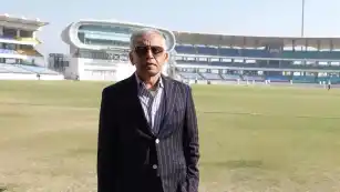 Dilip Doshi, former Indian spinner, in team blazer.