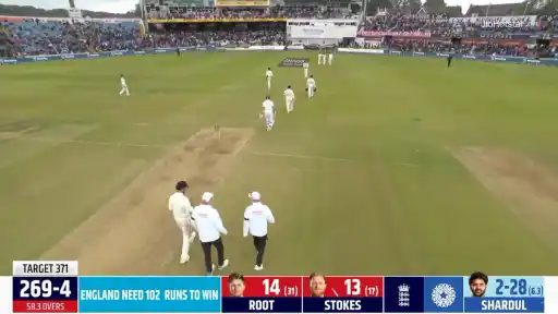 England need 102 runs in third session