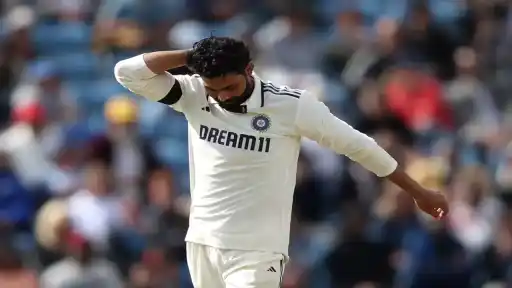 Ravindra Jadeja during the Headingley Test match against England, June 2025.