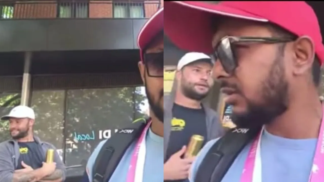 Indian journalists harassed by locals outside Lord's. 