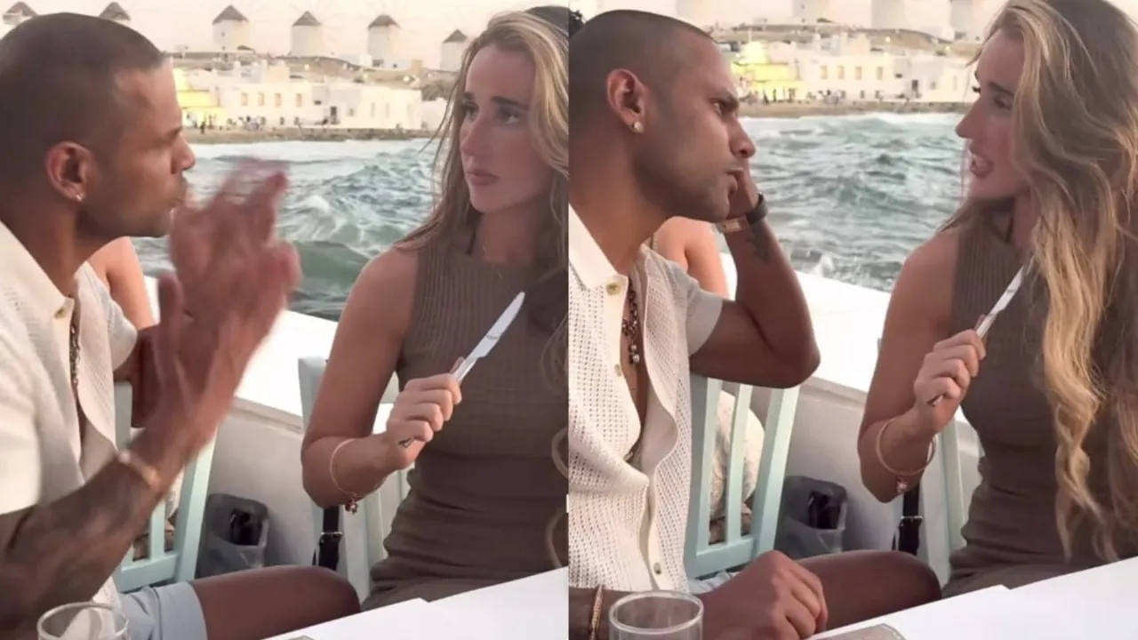 Shikhar Dhawan and his girlfriend Sophie Shine spotted. 