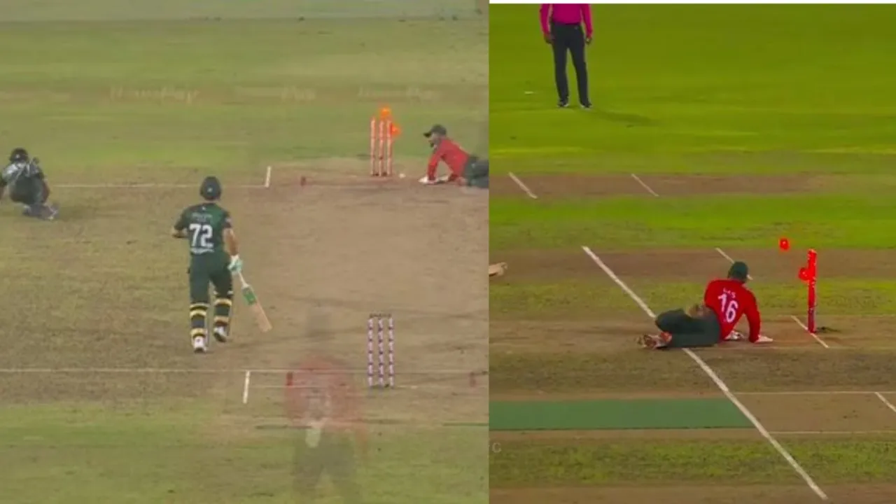 Hilarious run-out of Fakhar Zaman. 