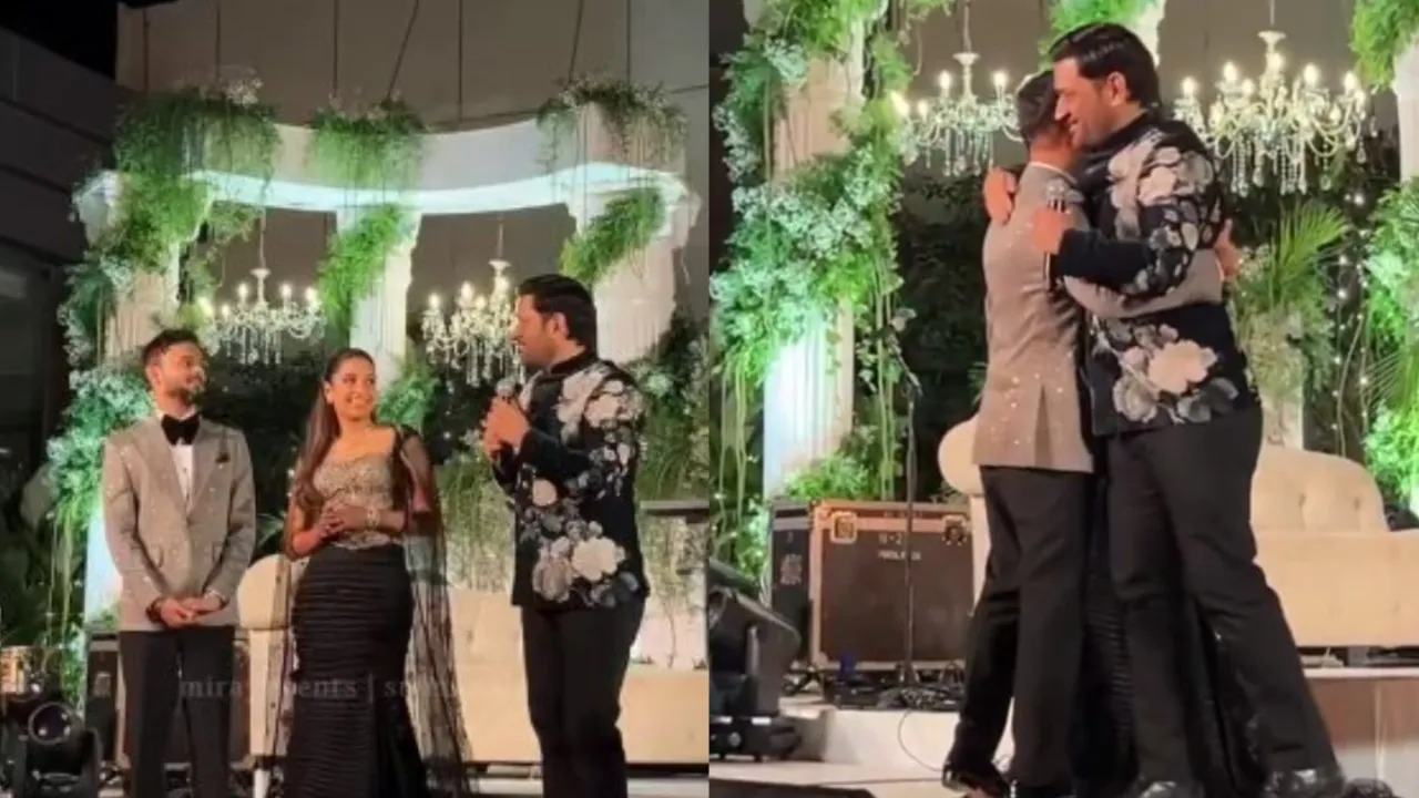 MS Dhoni as stand-up comedian. 