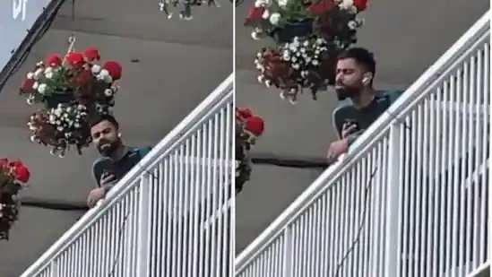 Virat Kohli argues with fan. 
