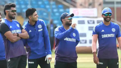 MI star player attends team India's practice session at Lord's.