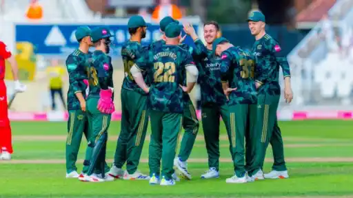Youngest England spinner takes T20 hat-trick in Vitality Blast 2025.