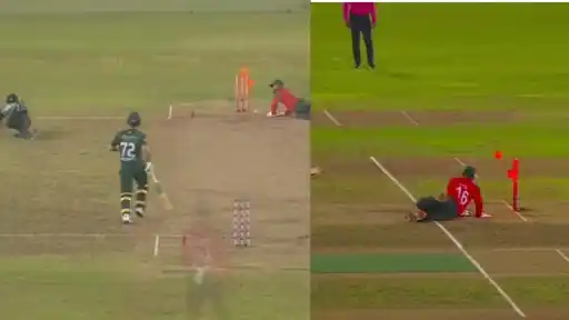 Hilarious run-out of Fakhar Zaman. 