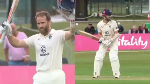 Kane Williamson century in County Championship 2025.