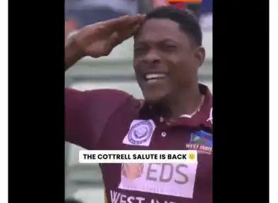 Sheldon Cottrell’s Salute Returns – A Joyful Moment After the Wicket