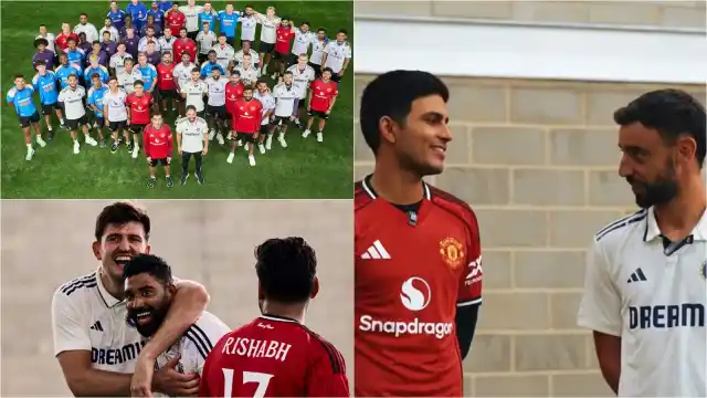 India cricket team visits Manchester United at Carrington in a special crossover event
