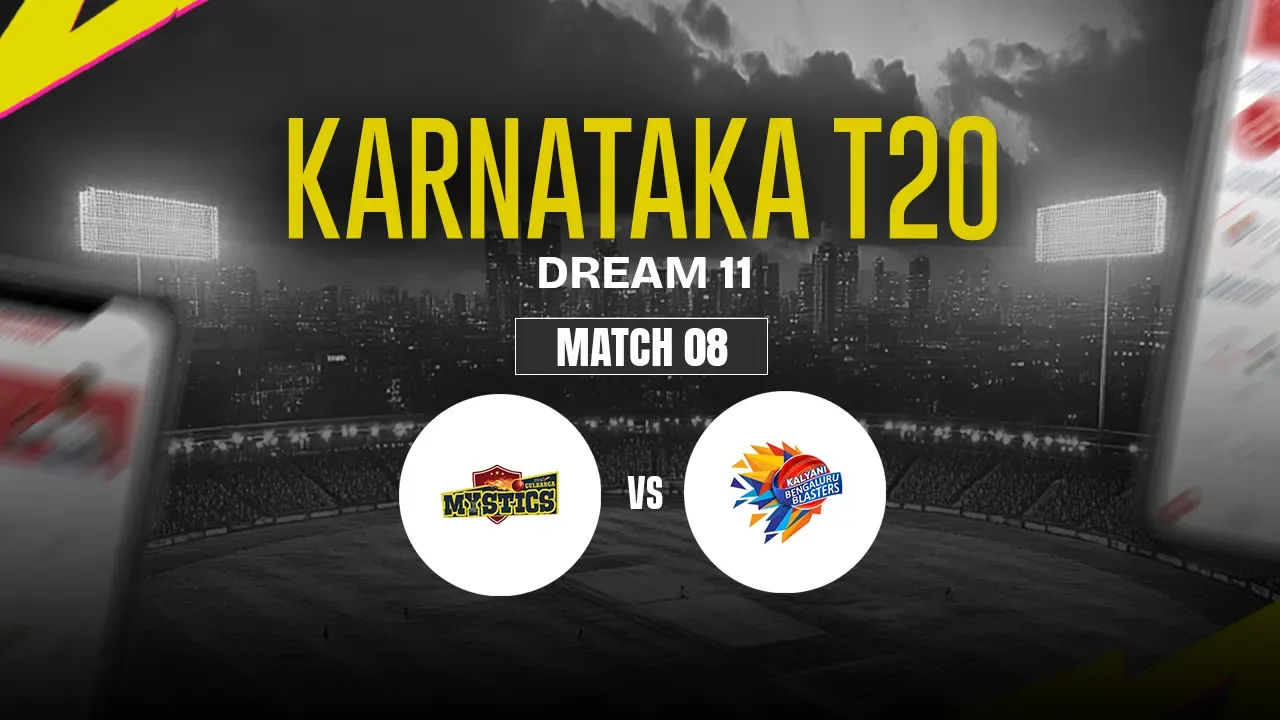 GMY vs BB Dream11 Prediction, Gulbarga Mystics vs Bengaluru Blasters