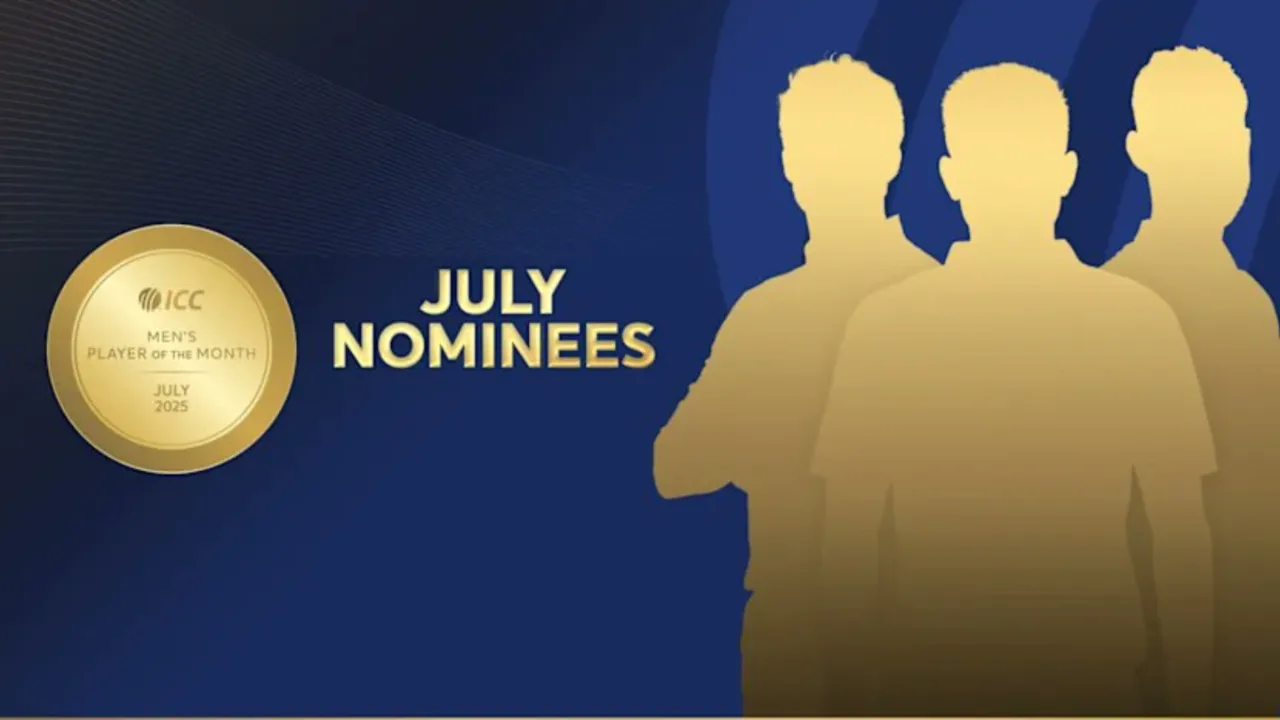 ICC Men's Player of the Month nominees for July 2025. 