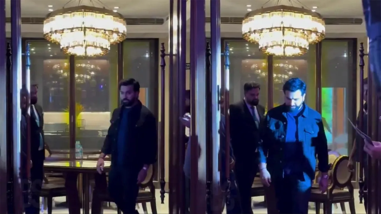 Rohit Sharma appears in dashing look. 