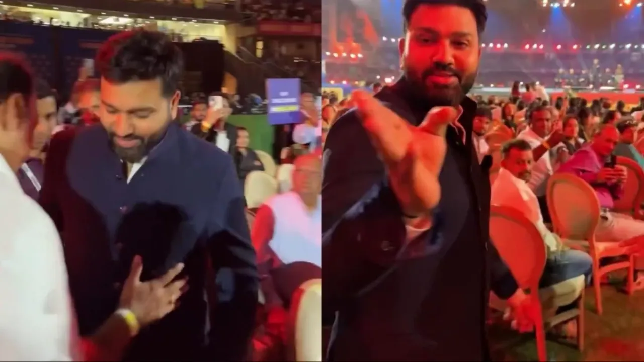 Rohit Sharma's hilarious reaction on meeting his friend. 