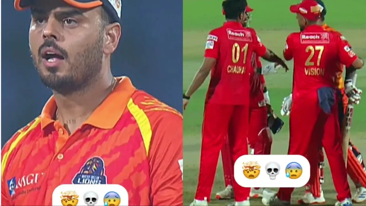 Nitish Rana’s ugly fight with Digvesh Rathi. 