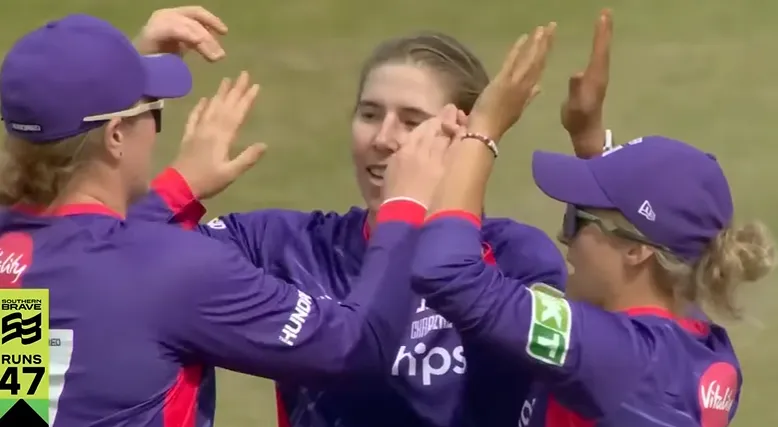 Northern Superchargers Women lost to Southern Brave Women in the Hundred women's 2025 match 11