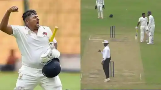 Sarfaraz Khan's century in Buchi Babu Trophy 2025.