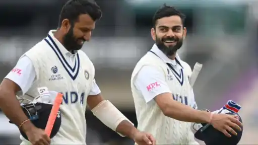 Cheteshwar Pujara responds to Virat Kohli's compliment. 