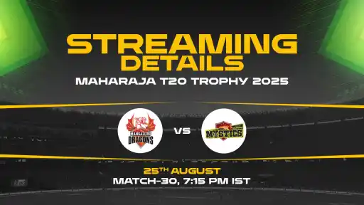 Maharaja T20 Trophy 2025 Match 30