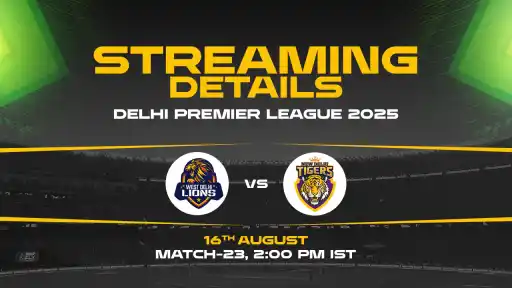 West Delhi Lions vs New Delhi Tigers match 23