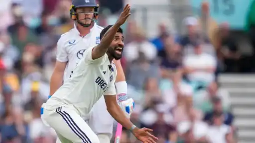 Mohammed Siraj strikes again to dismiss Jacob Bethell in 5th Test at The Oval