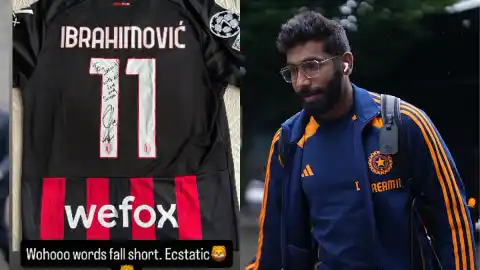 Jasprit Bumrah receives Zlatan Ibrahimovic’s signed AC Milan No.11 jersey