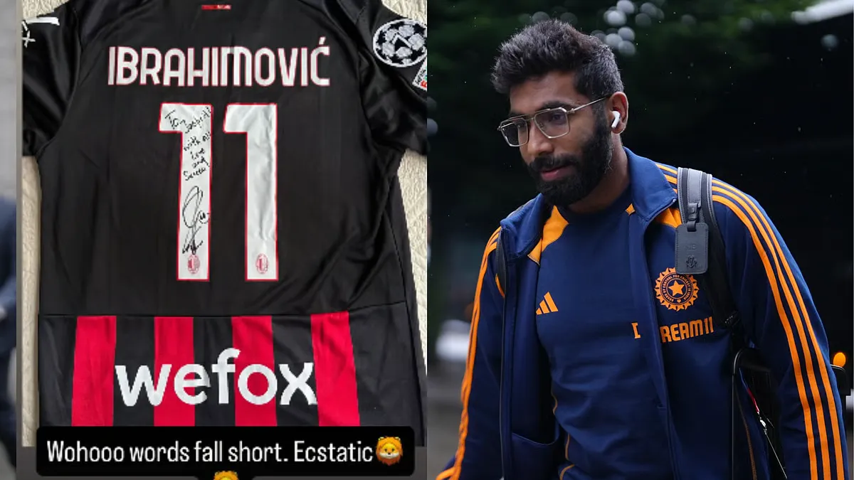 Jasprit Bumrah receives Zlatan Ibrahimovic’s signed AC Milan No.11 jersey 