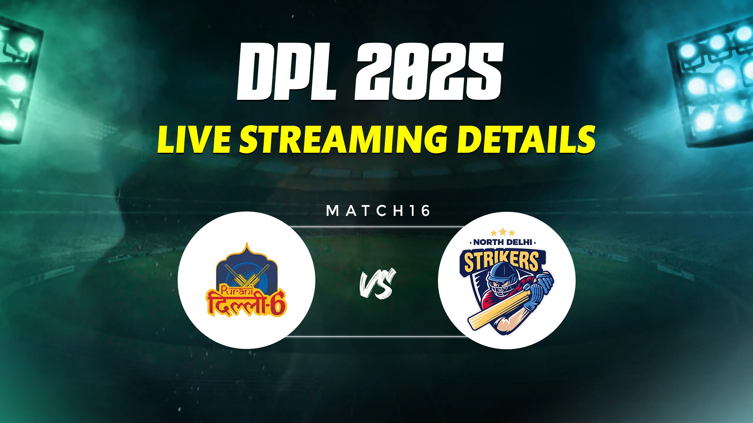 Purani Delhi 6 vs North Delhi Strikers match 16