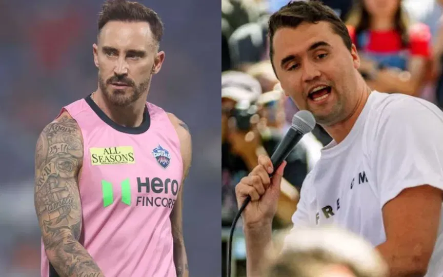  Faf du Plessis and Charlie Kirk