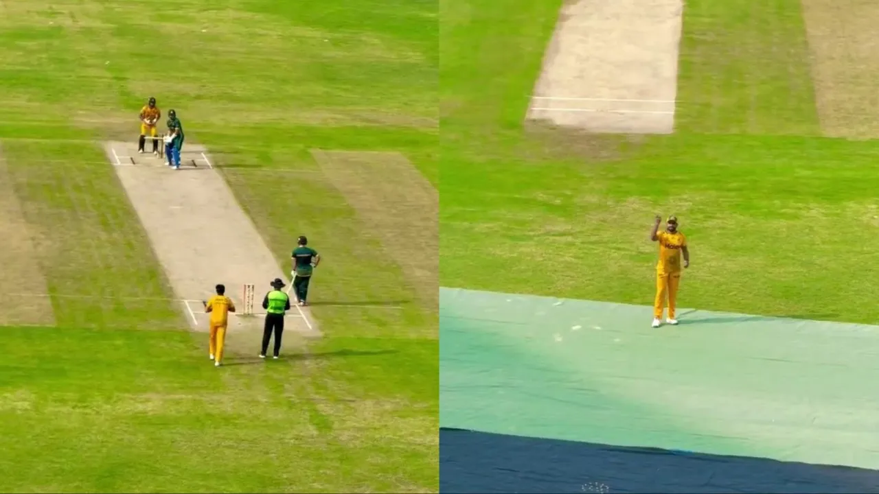 Babar Azam picks first-ball wicket on fans' request. 