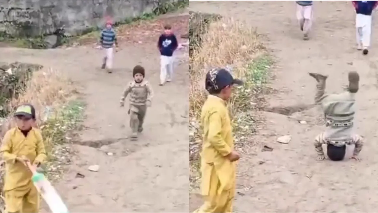 Kid celebrates wicket in hilarious way as video goes viral. 