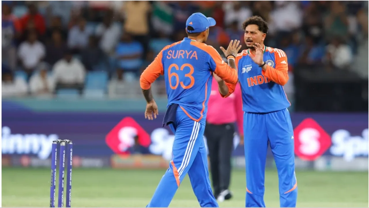 Kuldeep Yadav breaks UAE's back with 3 wickets in one over. 