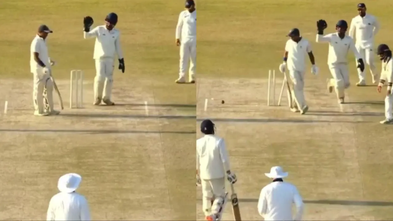 Wicket-keeper predicts batter's dismissal hilariously. 