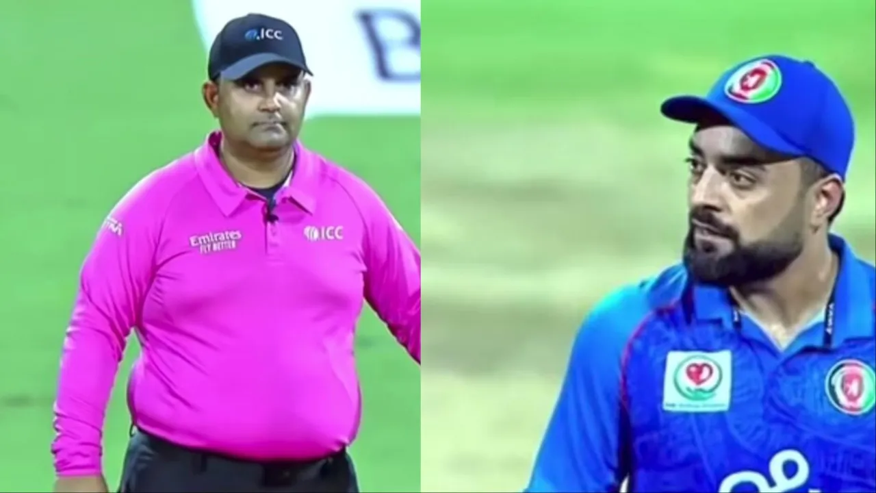 Rashid Khan insults umpire as video goes viral.