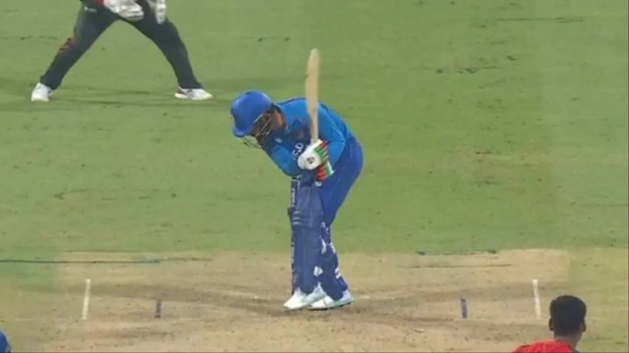 Rashid Khan's no-look six shocks fans against Bangladesh. 