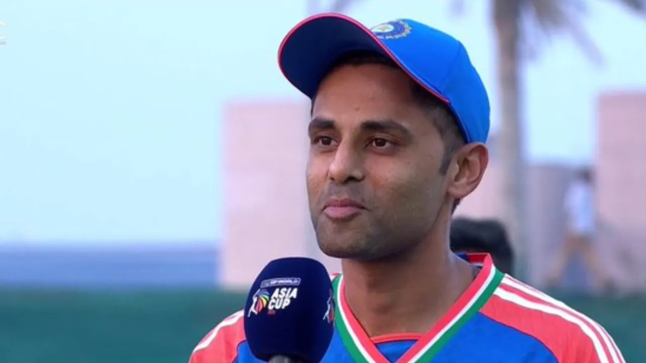 Suryakumar Yadav forgets team changes during IND vs OMAN Asia Cup 2025 contest. 