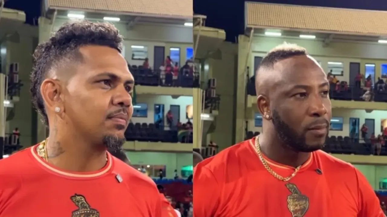 Andre Russell and Sunil Narine recreate 'final match you perform' moment. 
