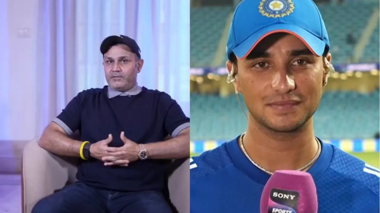 Virender Sehwag gives special advice to Abhishek Sharma after impressive knock in IND vs PAK Super 4 victory. 