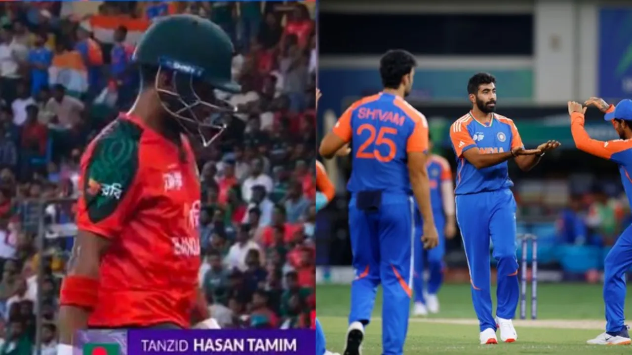 Jasprit Bumrah dismissed Tanzid Hasan Tamim to draw first blood. 