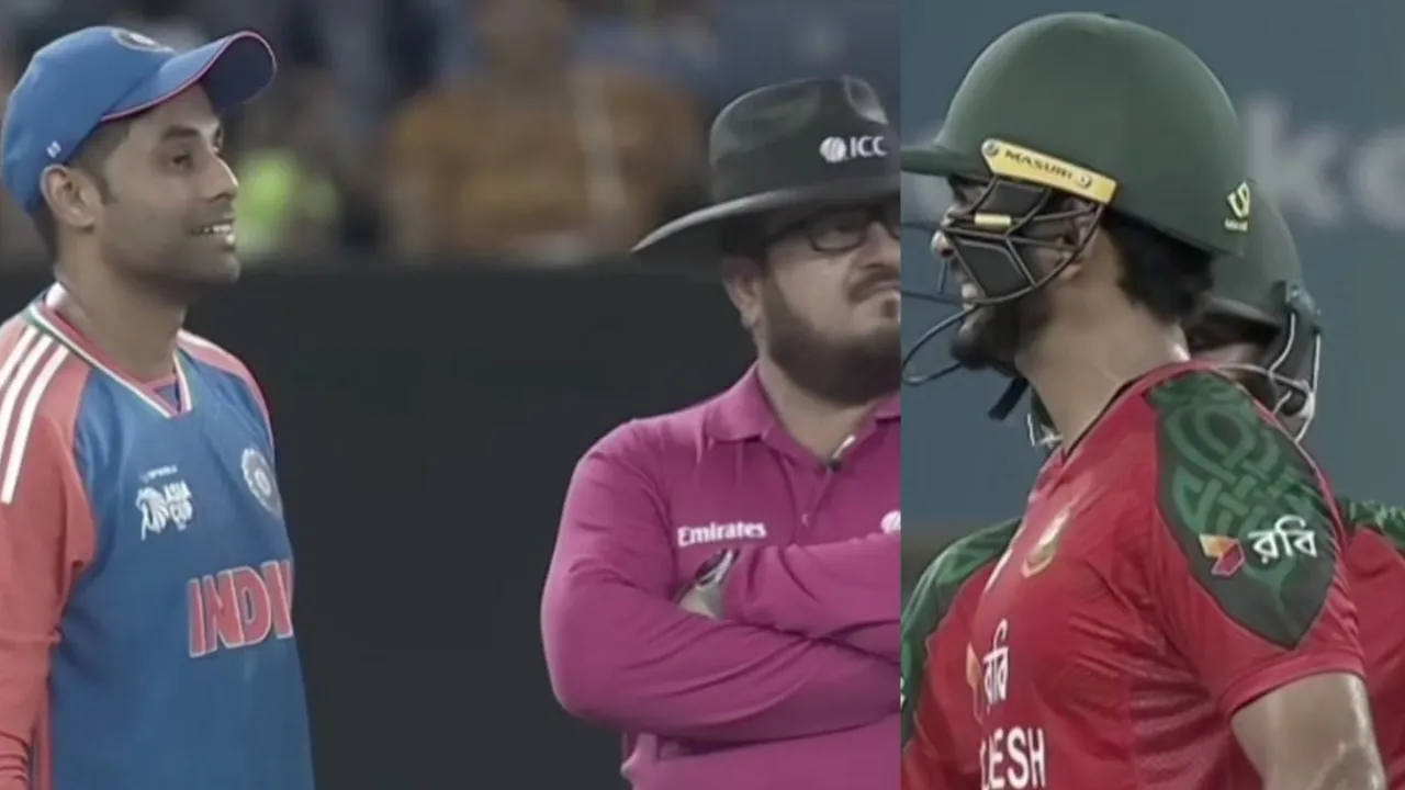 Suryakumar Yadav's funny stump mic conversation with umpire. 