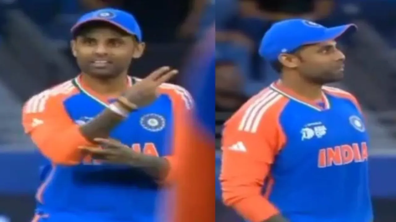 Suryakumar Yadav reacts hilariously to mock Pakistan during IND vs BAN. 