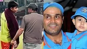 Sehwag’s emotional moment with son Aryavir after West Delhi Lions win DPL 2025 final