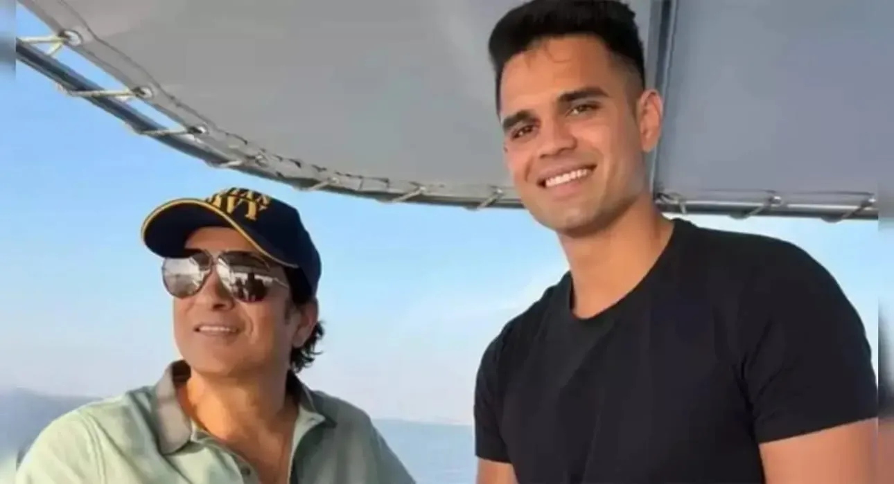 Sachin Tendulkar and  Arjun Tendulkar