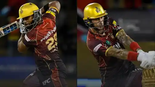 Trinbago Knight Riders and Antigua and Barbuda Falcons full match highlights and scorecard.