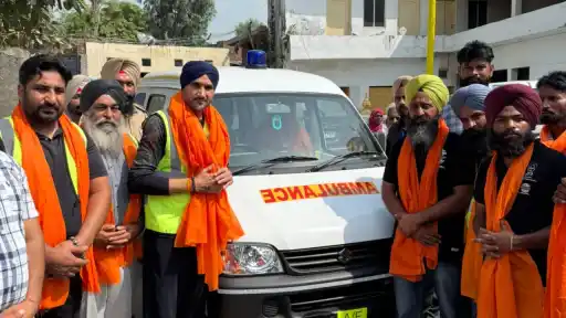 Harbhajan Singh visits flood-affected Pindi Saida for rehabilitation work. 